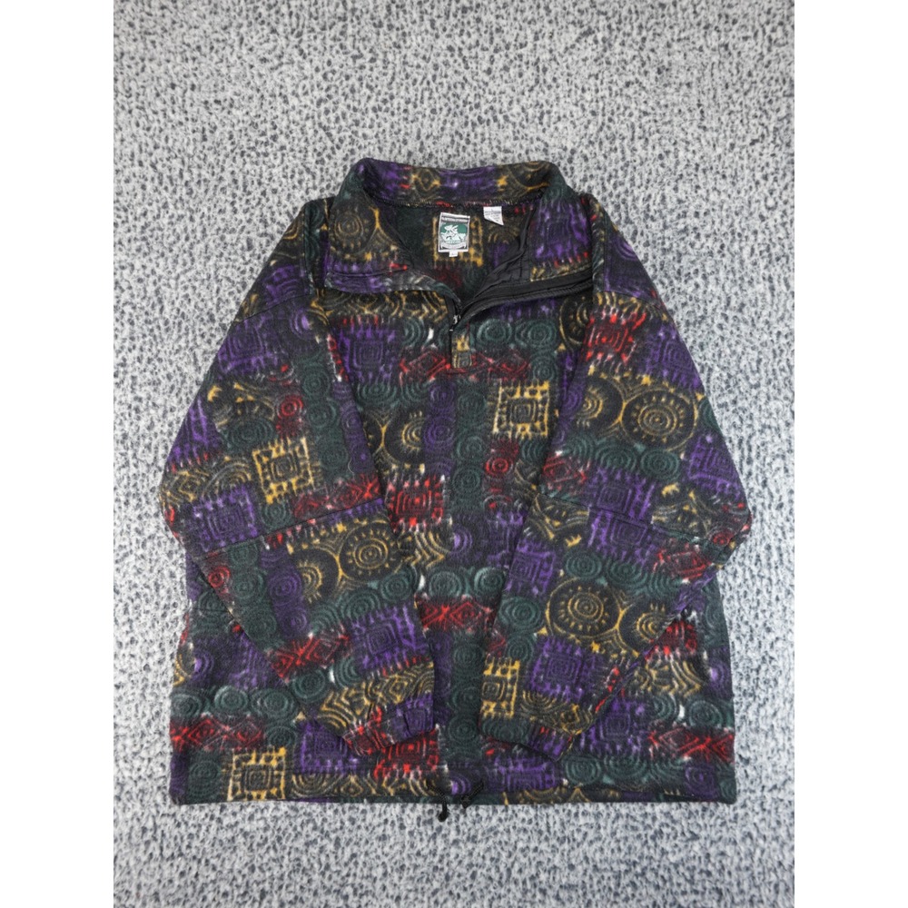 McIntosh & Seymour Fleece Pullover‎ Mens Large Multi-Color Tribal Aztec 1/4 Zip